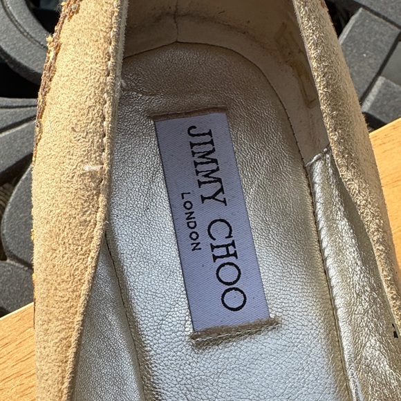 Jimmy Choo Sparkling Gold Flats - Picture 8 of 8